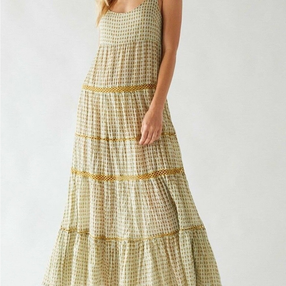 Free People M Midnight Dance Boho Maxi Dress